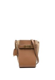 Tory Burch Lee Radziwill pebbled-leather bucket bag - Marrone