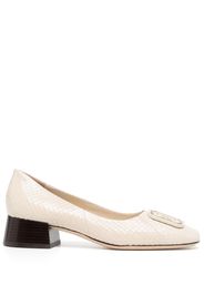 Tory Burch Georgia logo-plaque pumps - Toni neutri