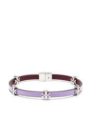 Tory Burch logo-link detail bracelet - Argento