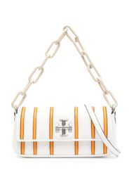 Tory Burch Kira striped shoulder bag - Bianco