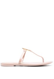 Tory Burch Roxane Jelly logo-plaque slides - Rosa