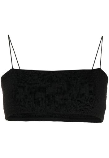 Totême smocked bikini top - Nero