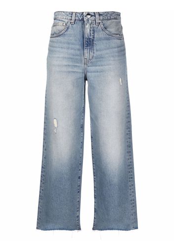 Totême wide-leg organic jeans Sweat - Blu