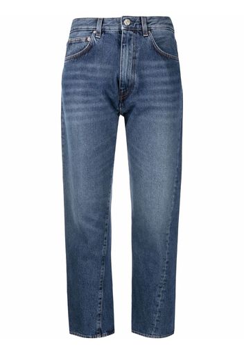 Totême straight-legged cropped jeans - Blu