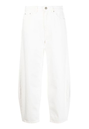 Totême high-waist cropped trousers - Bianco