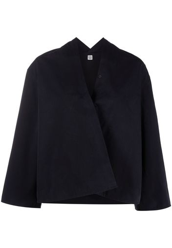 Totême V-neck long-sleeved blouse - Nero