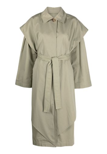 TOTEME draped belted trench coat - Verde