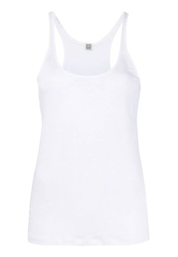 TOTEME linen racerback tank top - Bianco