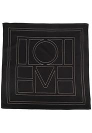 Totême logo-print scarf - Nero