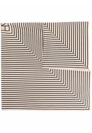 Totême logo striped scarf - Toni neutri