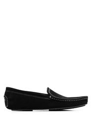 Totême almond-toe suede loafers - Nero