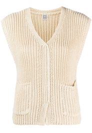 TOTEME V-neck knitted vest - Toni neutri