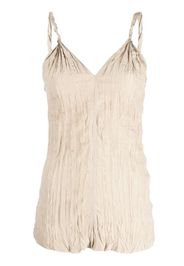 TOTEME twist-strap crinkled top - Toni neutri