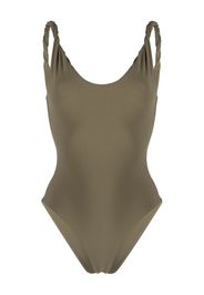 TOTEME twisted scoop-neck swimsuit - Verde