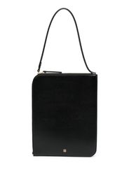 TOTEME logo-plaque slim shoulder bag - Nero