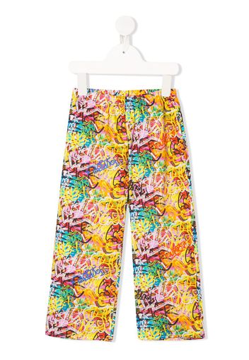 Pantaloni con stampa stile graffiti