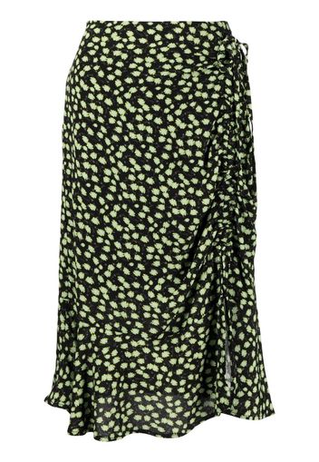 tout a coup floral-print tiered skirt - Nero