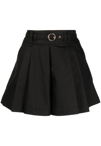 tout a coup belt pleated shorts - Nero