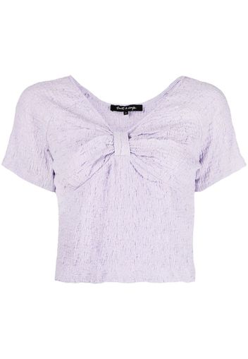 tout a coup bow-detailing short-sleeve top - Viola