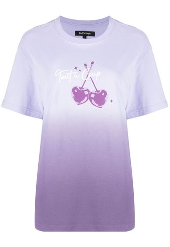 tout a coup logo-print cotton T-shirt - Viola