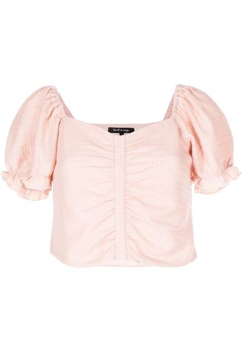 tout a coup gathered-effect cropped top - Rosa