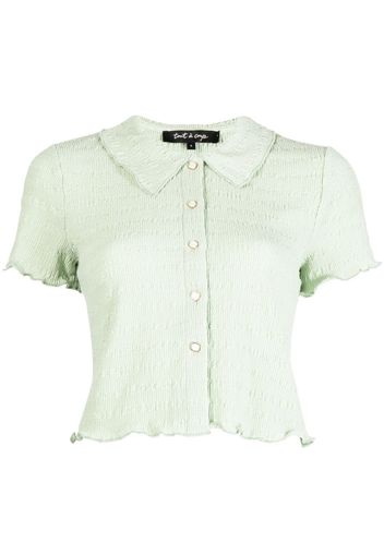 tout a coup textured-effect buttoned polo - Verde