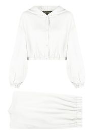 tout a coup hooded top and shorts set - Bianco