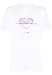 tout a coup Love Blooms Within-graphic T-shirt - Bianco