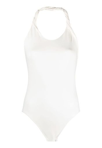 TOVE Enya twist halterneck bodysuit - Bianco