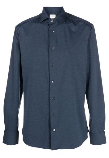 Traiano Milano Camicia a coste - Blu