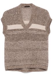 Transit ribbed-knit vest - Marrone