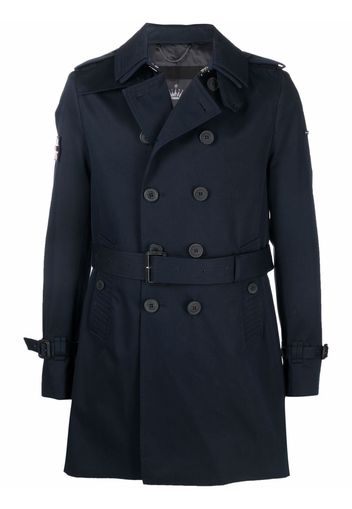 TRENCH LONDON Rake-slim trench coat - Blu