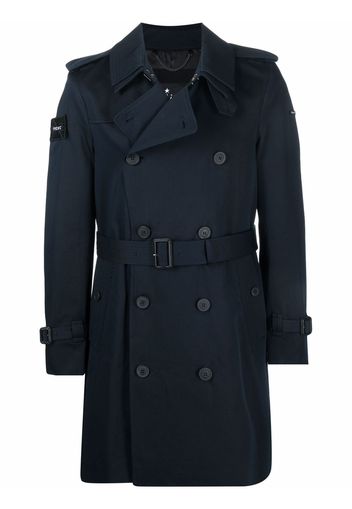 TRENCH LONDON tie-waist trench coat - Blu