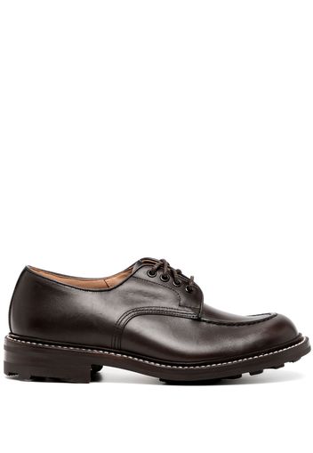 Tricker's lace-up leather loafers - Marrone