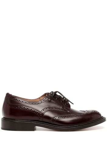 Tricker's lace-up leather loafers - Rosso