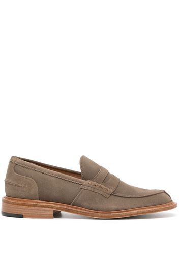 Tricker's slip-on suede loafers - Marrone