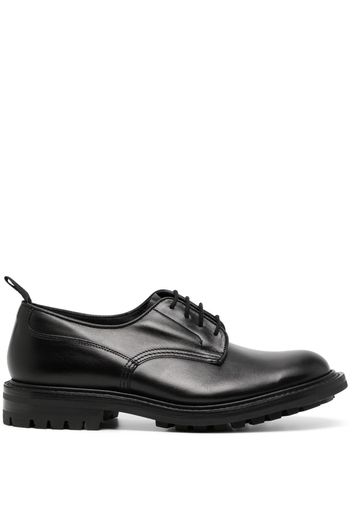 Tricker's panelled lace-up derby shoes - Nero