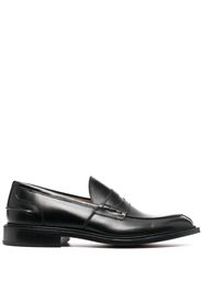 Tricker's almond toe leather loafers - Nero