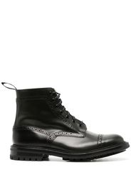 Tricker's lace-up leather ankle boots - Nero