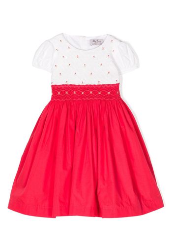 Trotters Abito Willow con punto smock - Rosa