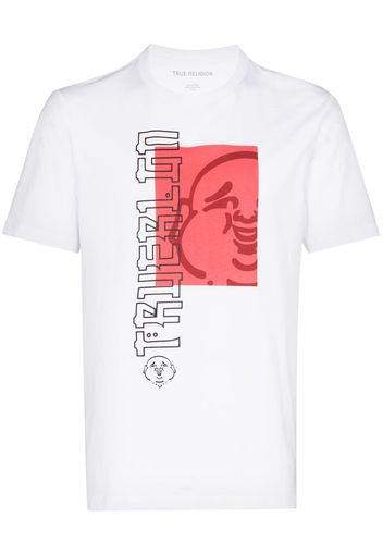 TRUE FELT BUDDHA TEE WHT RED