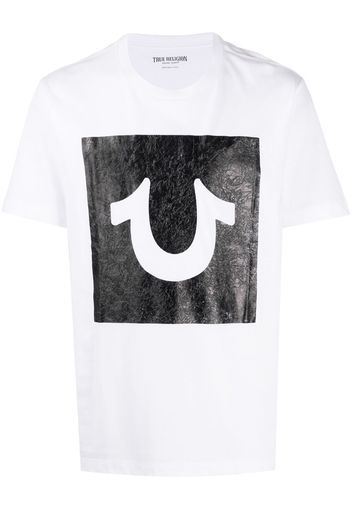 textured print T-shirt