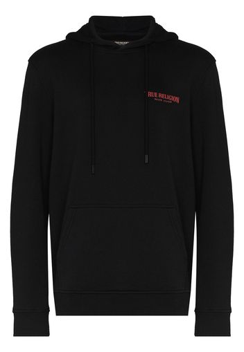 True Religion logo-print hooded sweatshirt - Nero