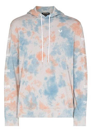 True Religion tie-dye hooded sweatshirt - Blu