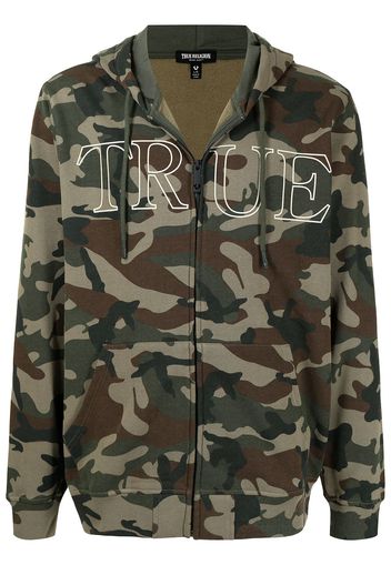 True Religion camouflage-print zipped hoodie - Multicolore