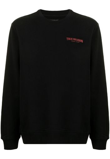 True Religion logo-print cotton sweatshirt - Nero