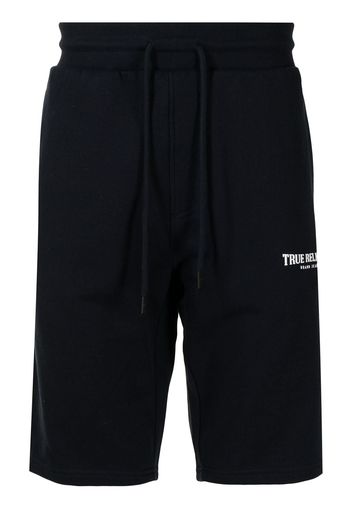 True Religion logo-print track shorts - Blu