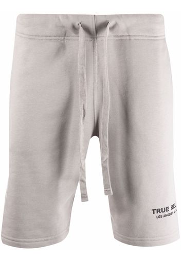 True Religion organic cotton-blend logo-detail shorts - Grigio
