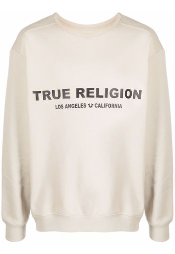True Religion logo-print sweatshirt - Toni neutri