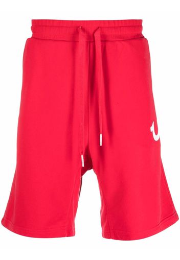 True Religion logo-print track shorts - Rosso